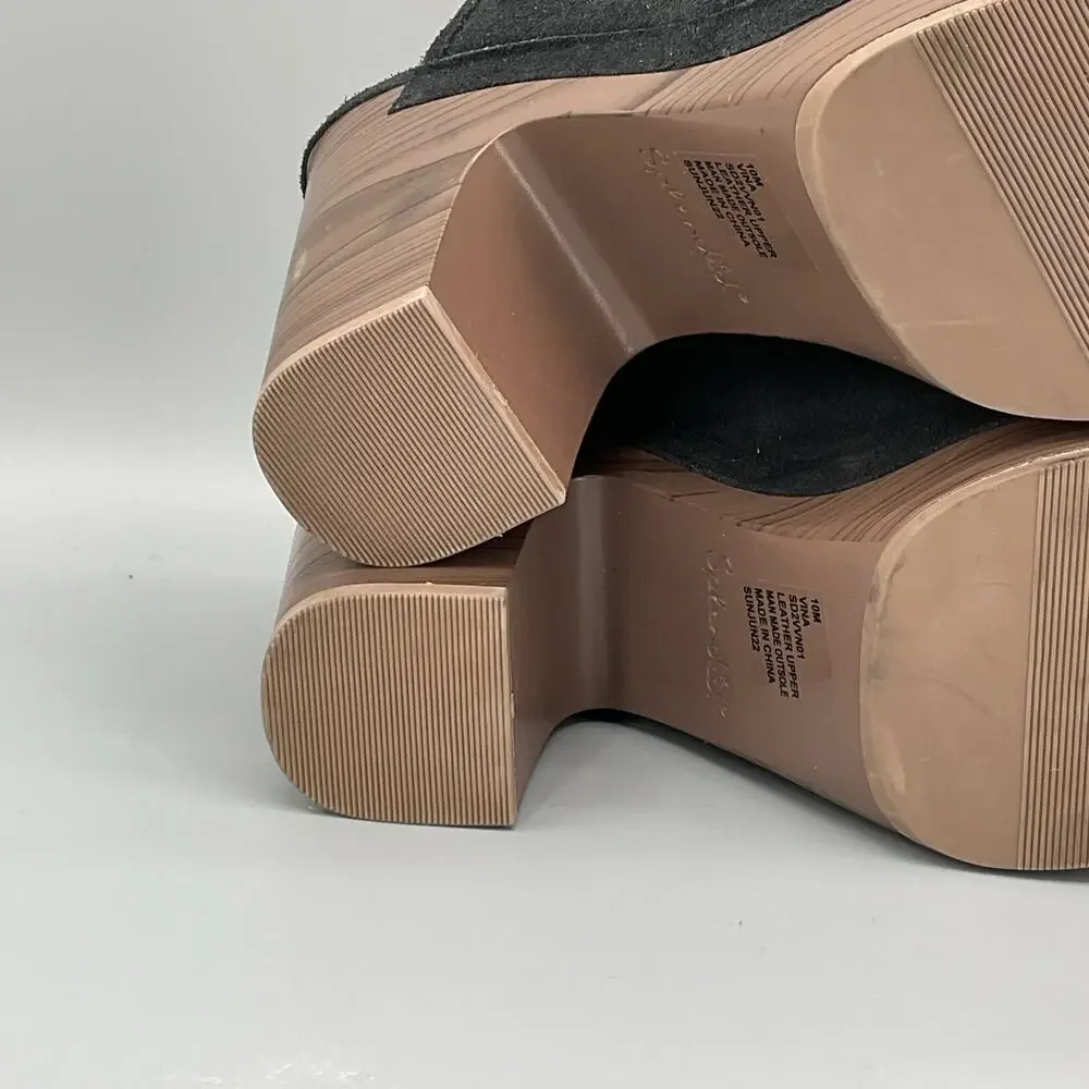 NEW Splendid Women’s Vina Suede Platform Clogs Black Size 10M - Picture 10 of 11